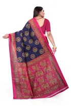 शारदा क्रिएशन आर्ट सिल्क प्रिंटेड साड़ी विद ब्लाउज 