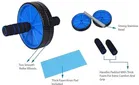Combo of Double Spring Tummy Trimmer with Abs Wheel Roller 