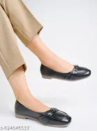 Solid Synthetic Ballerinas for Women 