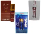 Combo of Radhe Kasturi with Lady In Beauty & White London Non Alcoholic Roll On Attars for Men & Women 