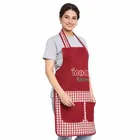 Krishna E Moms Kitchen Waterproof Aprons  with Pocket Pack of 1 Red
