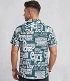 Geometric Print Cotton Shirt for Men 