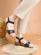 Shoetopia Synthetic Heel Sandals Brown 