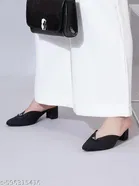 Shoetopia Embellished Black Heel Sandals Size IND-7