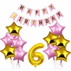 6th Happy Birthday Balloon Decoration Kit, PInk, Set of 1