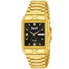 Stainless Steel Strap Analog Watch for Men (Gold & Black)