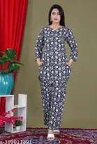 Rayon Top & Bottom Set for Women 