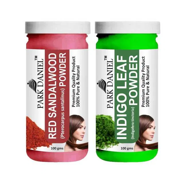 Park Daniel Premium Red Sandalwood Powder & Indigo Leaf Powder (Pack Of 2, 100 g) (SE-867)