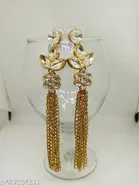 Alloy Kundan Earring for Women & Girls, White