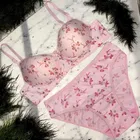 Cotton Floral Full Coverage Lightly Padded Wire Free Bra & Panty Set for Girls, Pack of 2 