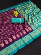 Mysore Silk Printed Saree for Women (Wine, 6.3 m)