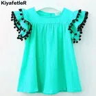 Cotton Solid Frock for Girls (Sea Green, 0-3 Months)