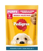 Pedigree Puppy Chicken Liver Dog Food 7x70g