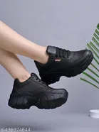 Solid Synthetic Slip-on Sneakers for Women 
