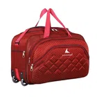 Polyester Solid Waterproof Duffel Bag with Wheels (Red, 60 L)