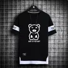 Round Neck Printed T-Shirt for Men (Black, M)