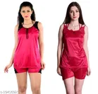 Satin Nightdress Set for Women 