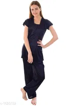 Satin Nightsuit Set for Women 