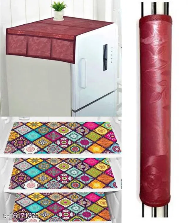 Fridge Cover Set (Multicolor, Set of 5)