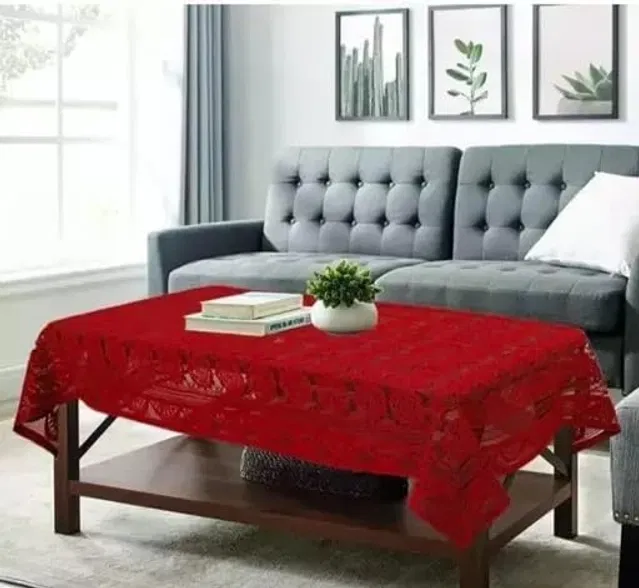 PVC Printed 4 Seaters Table Cover (Multicolor, 40x60 inches)