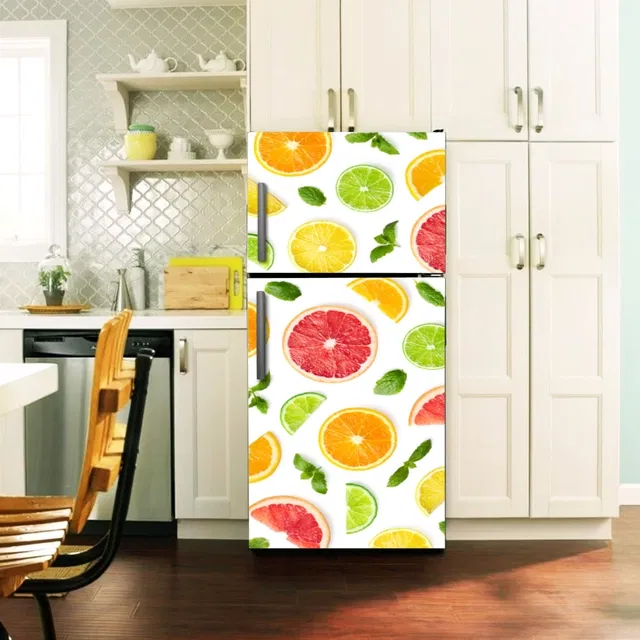 Vinyl Wallpaper Sticker for Fridge Door (Multicolor, 60x160 cm)