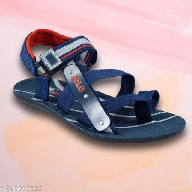Sandals for Men (Blue & Red, 9)