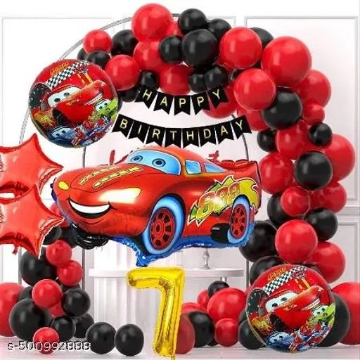 73 Pcs 7th Birthday Decoration kit, Multicolour, Set of 1