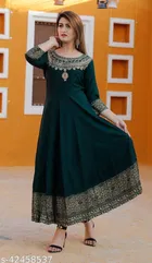 Rayon Printed Kurti with Dupatta for Women 