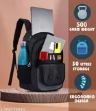 Nylon Backpack for Men & Women, Black
