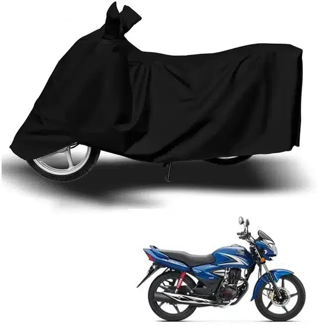 Waterproof & UV Protection Polyester Full Body Cover for Honda CB Hornet 160R (Black)
