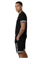 Polyester Printed Co-Ord Set for Men, Black 