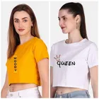 Cotton Blend Printed Top for Women 