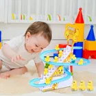 Little Lovely Duck Slide Escalator Toy Automatic Stair-Climbing Race Track Set 