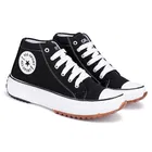 Casual Shoes for Women & Girls (Black & White, 7)