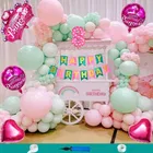 Princess Theme 8th Happy Birthday Decoration Items For Girls , Multicolor, Pack of 110