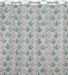 Sheer Floral Branches Printed Blue Flower Door Curtain 7ft Pack of 1