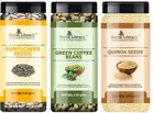 Herbs Library Sunflower Seeds, Green Coffee Beans and Quinoa Seeds 