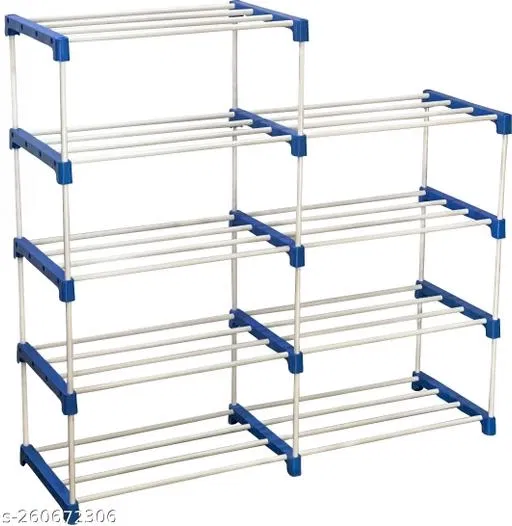 Metal 9 Layer Collapsible Multipurpose Rack (Blue)