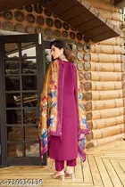 Embroidered Cotton Kurta Set for Women 