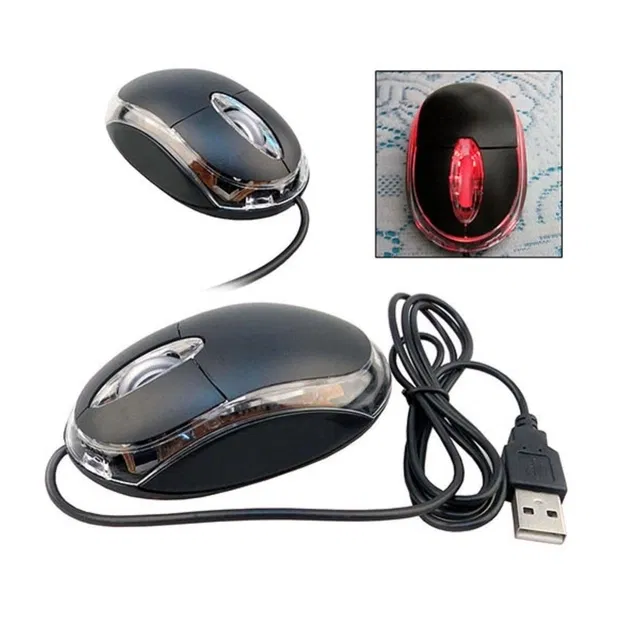 USB Wired Optical Mouse (Black)