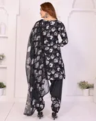 Crepe Floral Punjabi Suits for Women 