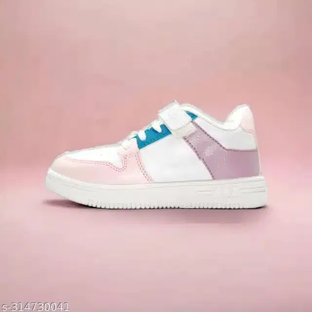 Sneakers for Kids (Pink & White, 9.5-10 Years)