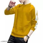 Cotton Blend Solid T-Shirt for Men, Black & Yellow, Pack of 2 