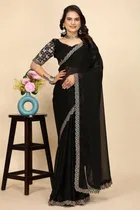Chiffon Woven Design Saree for Women 