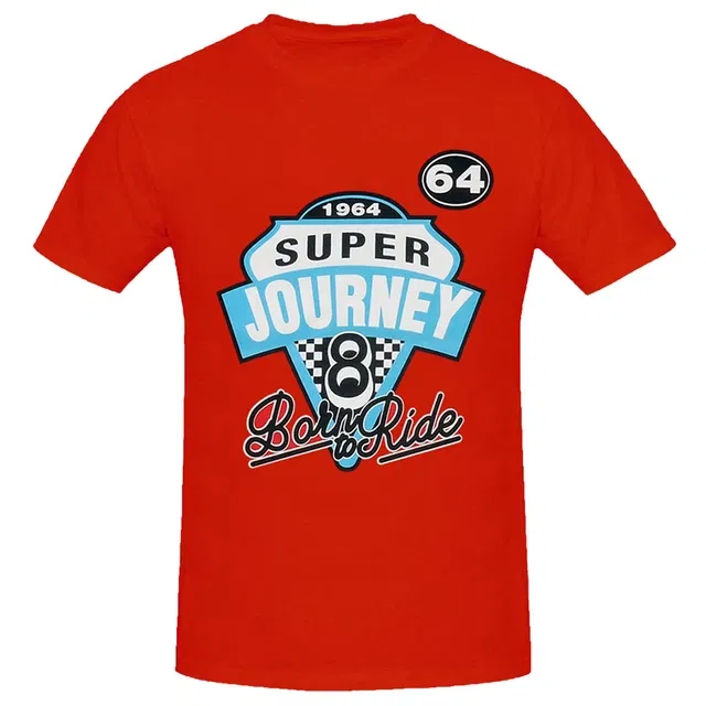 Cotton Round Neck Printed T-Shirt for Boys (Red, 5-6 Years)