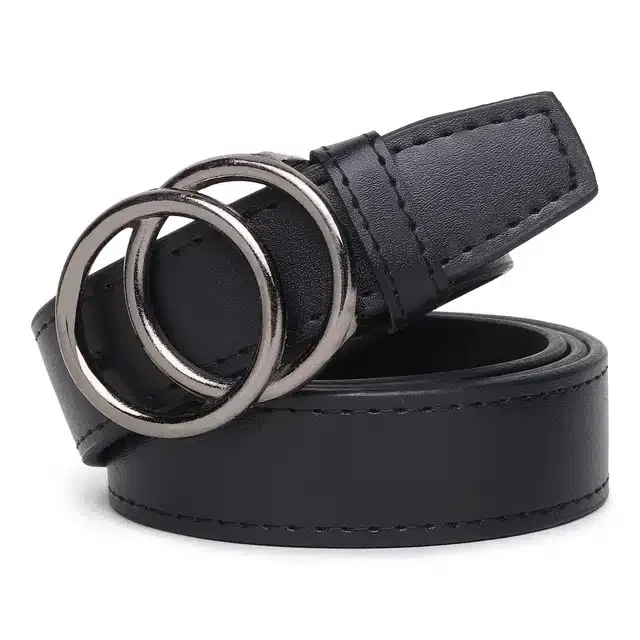 Formal Belt for Women (Silver & Black, 36)
