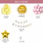 Sun & Star Theme Birthday Balloon Decoration Kit , Multicolor, Pack Of 55