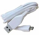 Plastic USB to Type B Data Cable for All Android Devices (White, 1 m)