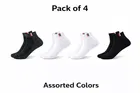 Cotton Blend Printed Socks for Men, Multicolor, Set of 4