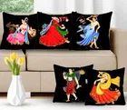 Crosmo Rajasthani Print Decorative Cushion Cover (16 X 16 Inch) (Pack Of 5)